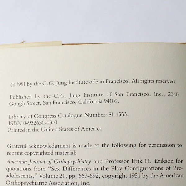 Sandplay Studies: Origins Theory & Practice Signell and Bradway 1981 CG Jung