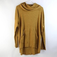 Lila P Mustard Yellow Cowl Neck Sweater Women's Size Large
