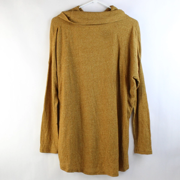 Lila P Mustard Yellow Cowl Neck Sweater Women's Size Large