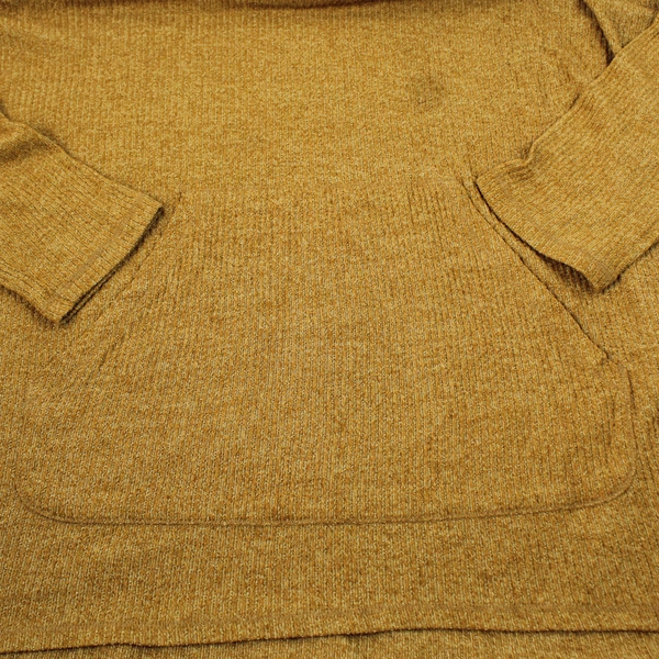 Lila P Mustard Yellow Cowl Neck Sweater Women's Size Large