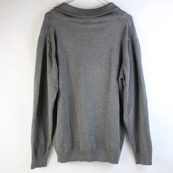 Coofandy Gray Shawl Neck Cotton Blend Sweater Men's Size Large