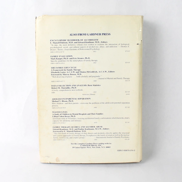 Psychopathology in Childhood Lachenmeyer and Gibbs Gardner Press 1982 HC