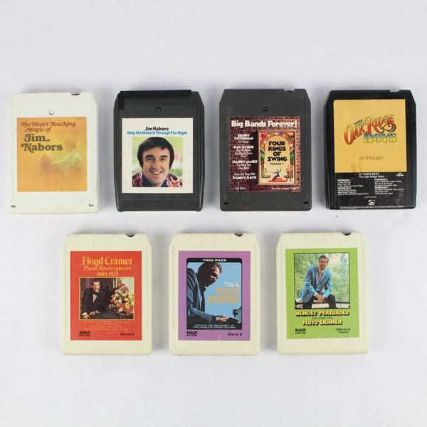 Lot of 7: 8 Track Cartridges Various Genres and Artists