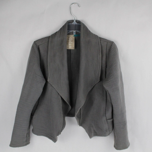 Anthropologie Dolan Left Coast Collection Grey Waist Length Cardigan One Size