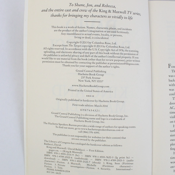King and Maxwell by David Baldacci King And Maxwell Series 2014 Paperback