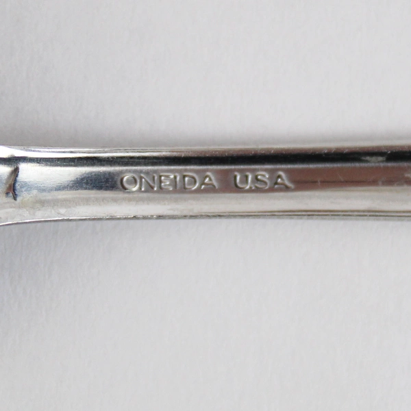 Set of 6 Oneida Silver Ledges Stainless Steel Oval Soup Spoons