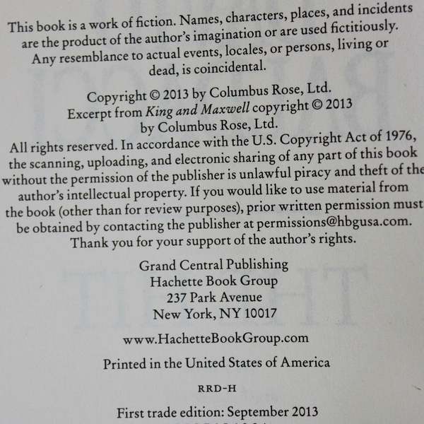 The Hit by David Baldacci A Will Robie Novel 2013 Paperback