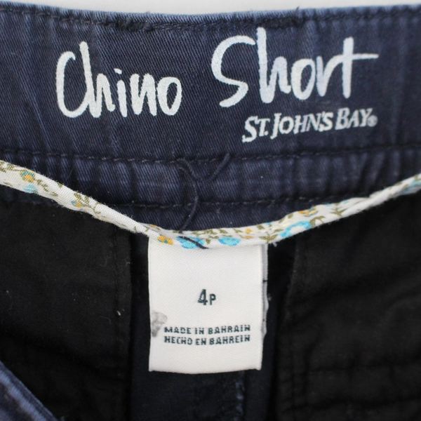 St. John's Bay Navy Blue Chino Short Women's 4P