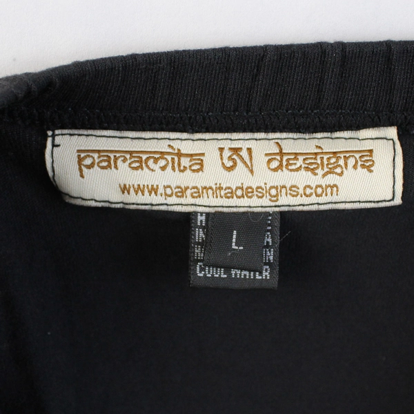 Paramita A Designs Solid Black Midi Skirt Stretchy Women's Size Large