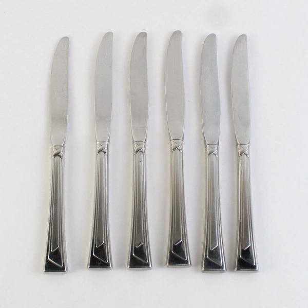 Set of 6 Oneida Silver Ledges Stainless Steel Dinner Knives