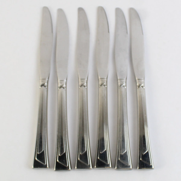 Set of 6 Oneida Silver Ledges Stainless Steel Dinner Knives