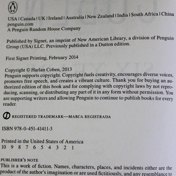 Six Years by Harlan Coben 2014 Paperback