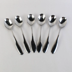 Set of 6 Oneida Silver Liberty Stainless Steel Soup Spoons
