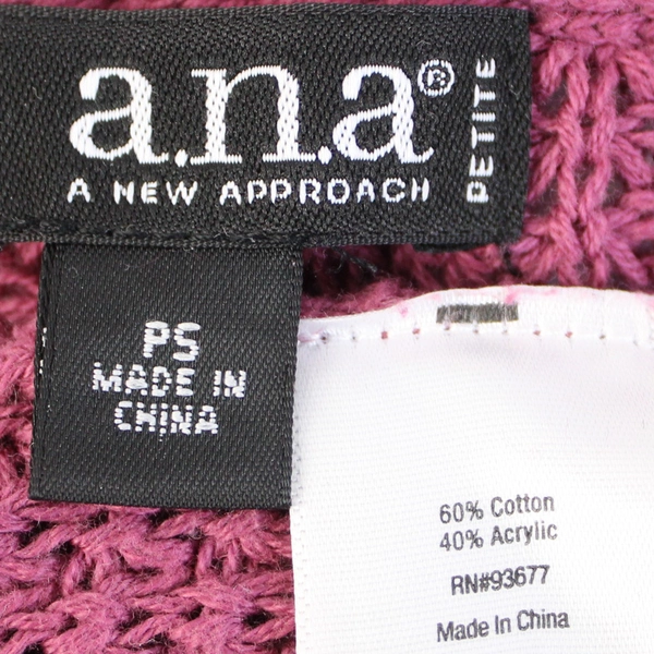 a.n.a A New Approach Fuchsia Pink Knit Crew Neck Sweater Size PS