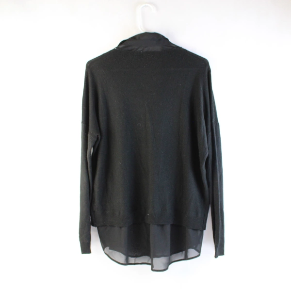 RDI Black Sweater Shirt Long Sleeve Collared Women's Size L/G