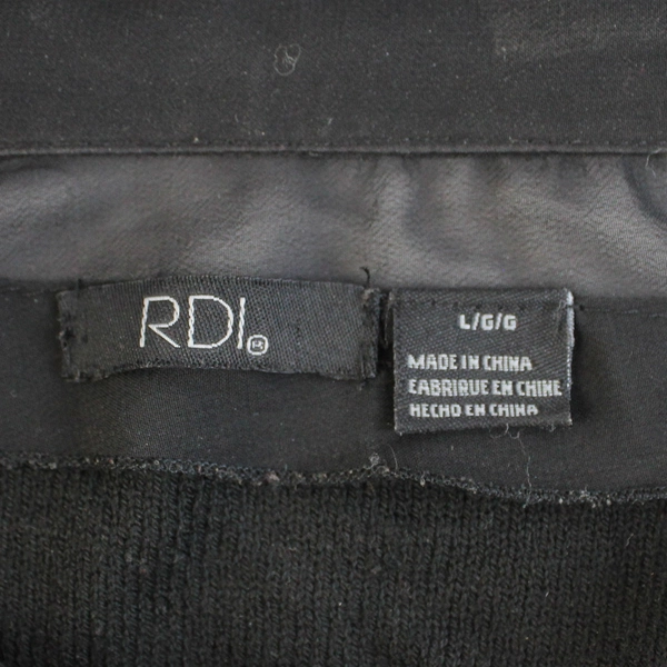 RDI Black Sweater Shirt Long Sleeve Collared Women's Size L/G