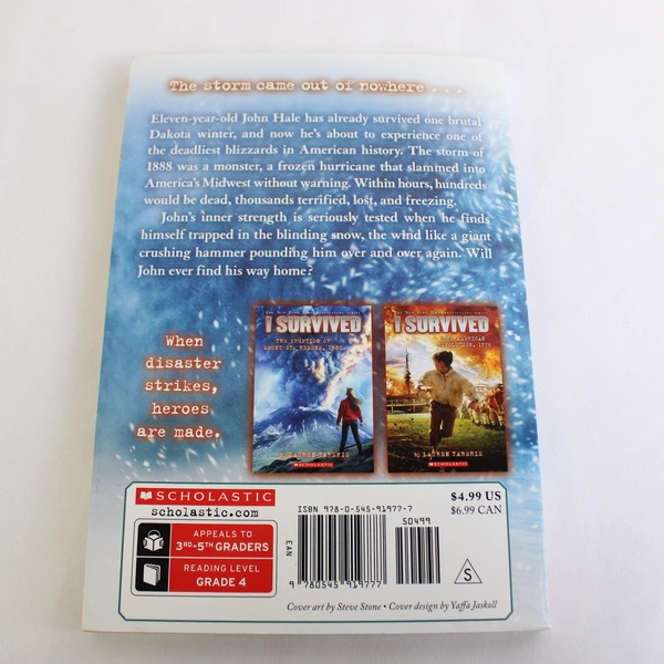 I Survived The Children's Blizzard 1888 By Lauren Tarshis 2018 Paperback