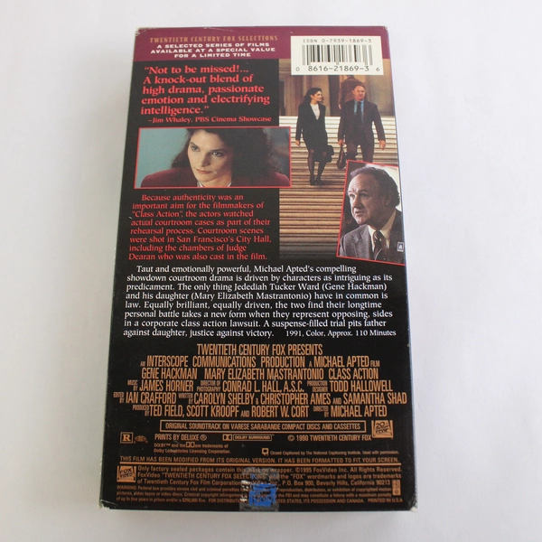 Class Action 1995 VHS Tape 20th Century Fox