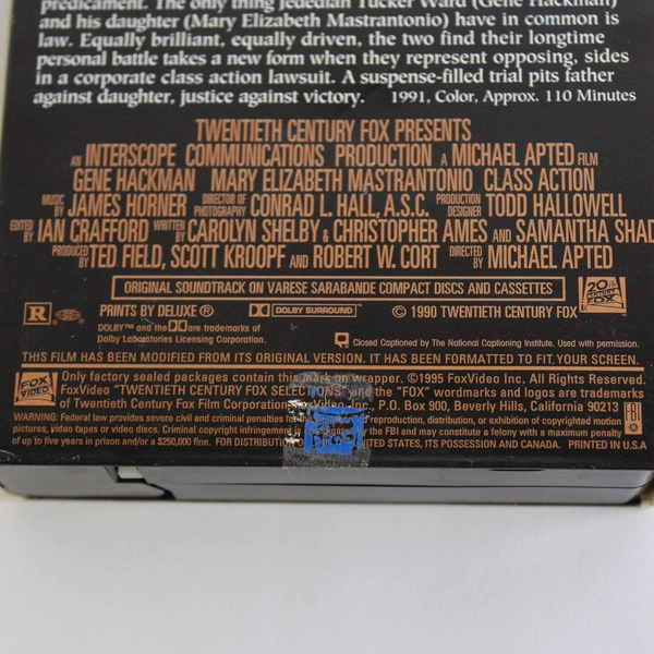 Class Action 1995 VHS Tape 20th Century Fox