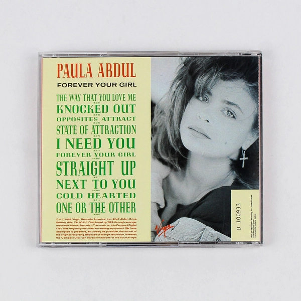Paula Abdul Forever Your Girl 1988 Direct Marketing CD Virgin Records