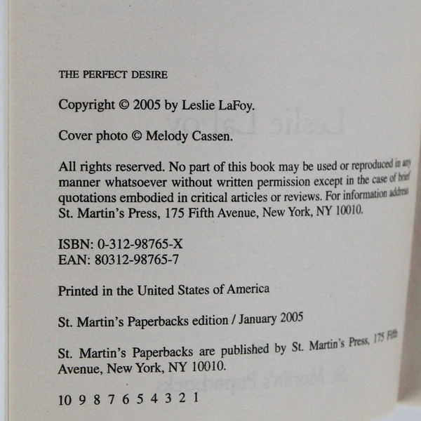 The Perfect Desire by Leslie LaFoy 2005 Paperback
