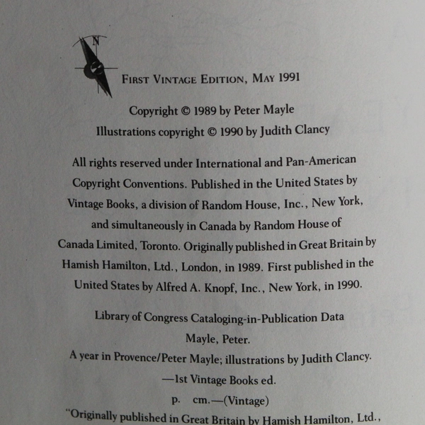 A Year in Provence by Peter Mayle 1991 Paperback