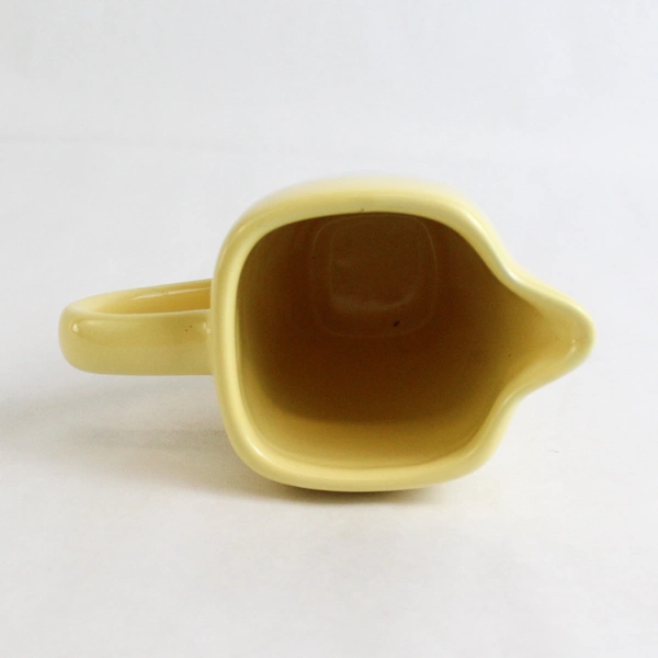 Dazee Sun by Pfaltzgraff Creamer White Flowers Yellow Background Square