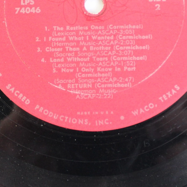 Ralph Carmichael The Restless Ones LP Sacred LPS 74046 Vinyl LP