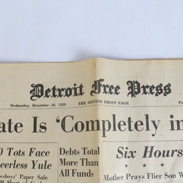 December 16 1959 The Detroit Free Press Newspaper