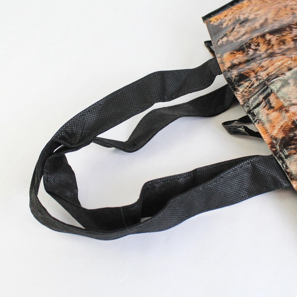 Earthwise Owl PVC Reusable Tote Bag 13"x14"x 8"