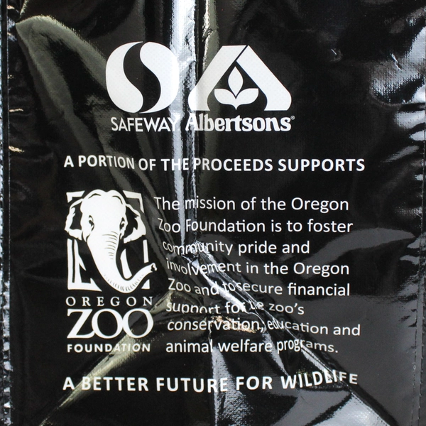 Earthwise Owl PVC Reusable Tote Bag 13"x14"x 8"