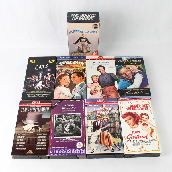 Set of 9 Musical Film VHS Tapes
