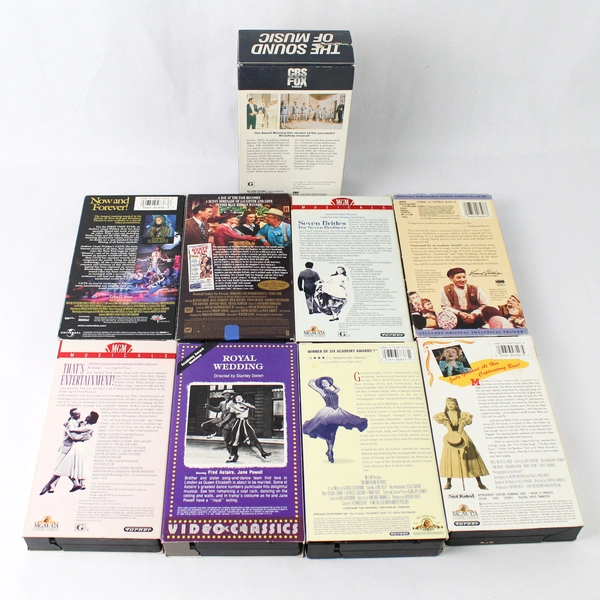 Set of 9 Musical Film VHS Tapes