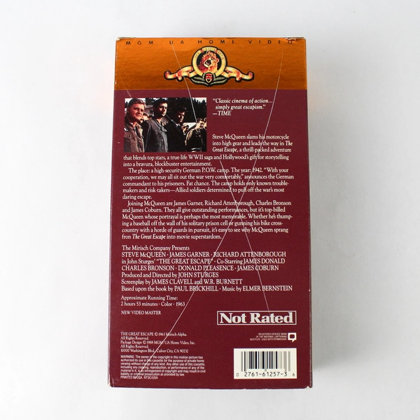 The Great Escape VHS 2 Tap Set 1988 Steve McQueen