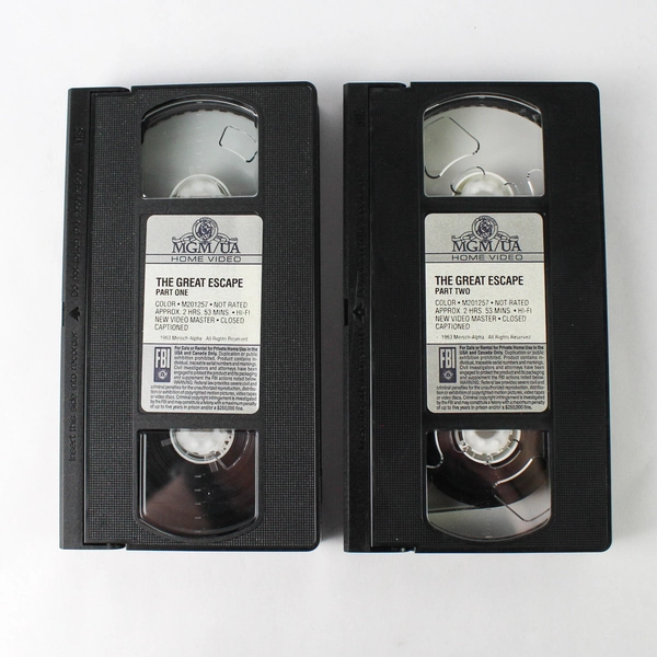 The Great Escape VHS 2 Tap Set 1988 Steve McQueen