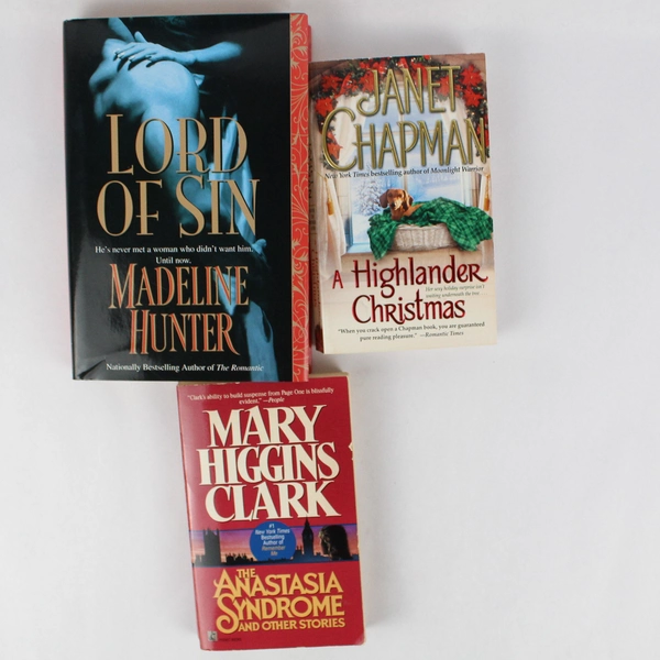 Lot Of 3 Modern Setting Romance Novels: Madeline Hunter Janet Chapman Mary Clark