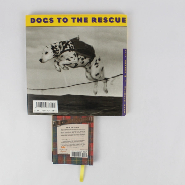 Lot 2 Hardcover Dog Books: Dogs to the Rescue 1996 & Wise Dogs