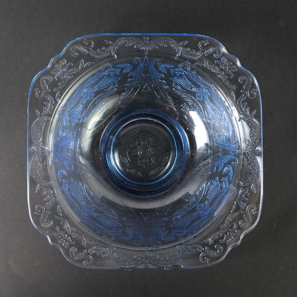 Vintage Indiana Glass Recollection Blue Soup Cereal Salad Bowl