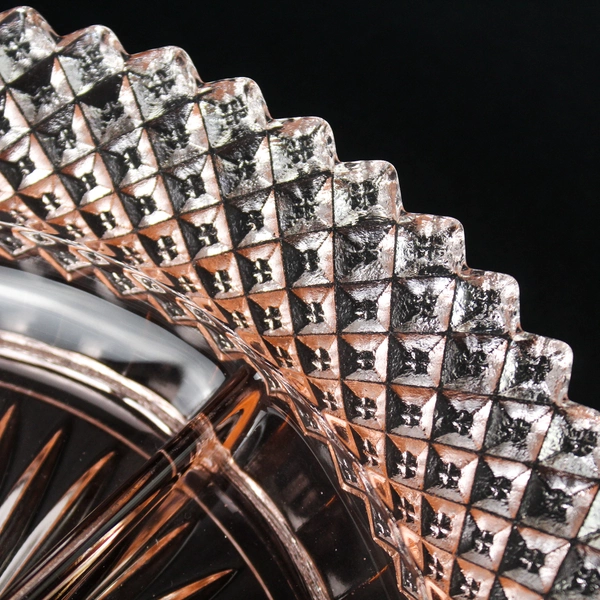 Anchor Hocking Miss America Pink 4-Part Relish Dish 1935-1938 Made in USA 9"