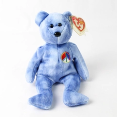 TY Beanie Baby Peace 2003 the Bear Blue Version 8.5 Inch