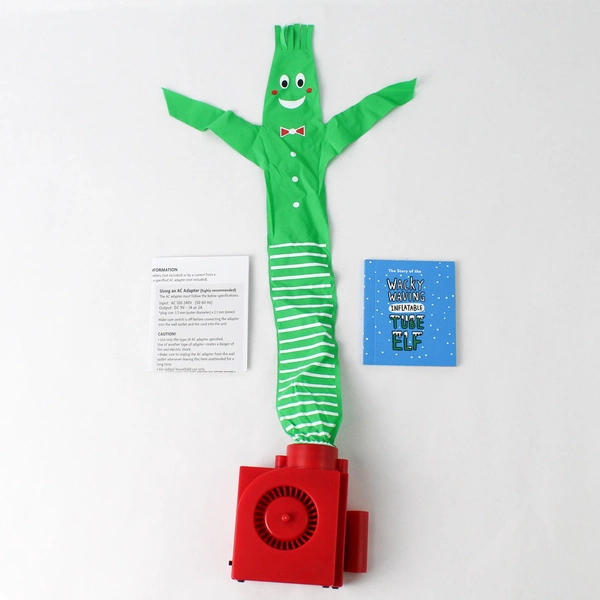 Wacky Waving Inflatable Tube Elf by Sam Stall Book & Toy Christmas (2020, PB)