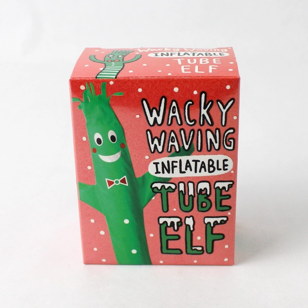 Wacky Waving Inflatable Tube Elf by Sam Stall Book & Toy Christmas (2020, PB)