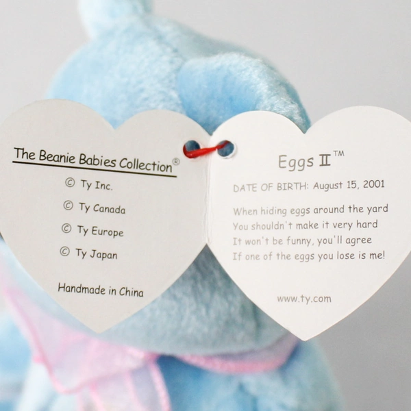 TY Beanie Baby Eggs II with Tag 2001 Easter Blue