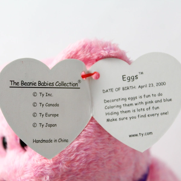 TY Beanie Baby Eggs with Tag 2000 Easter Pink