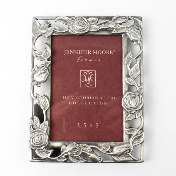 Jennifer Moore Frames The Victorian Metal Collection Open Rose 3.5" x 5"