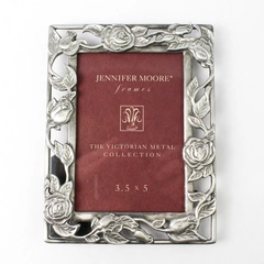 Jennifer Moore Frames The Victorian Metal Collection Open Rose 3.5" x 5"