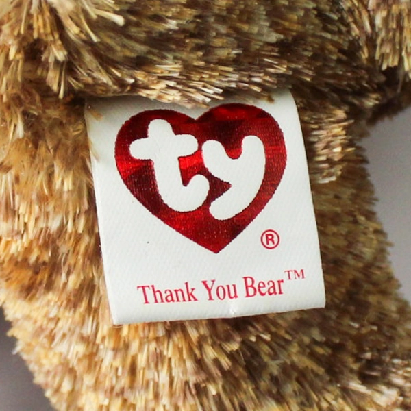 TY Beanie Baby Thank You Bear with Tag 2003