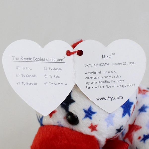 TY 8.5" Beanie Baby Red Bear 2003