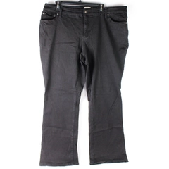 St Johns Bay Women's Black Bootcut Leg Stretch Jeans 20W 31 Inseam