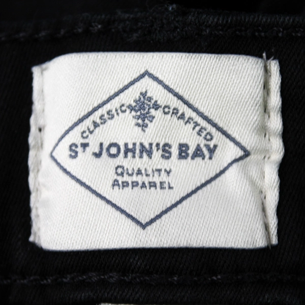 St Johns Bay Women's Black Bootcut Leg Stretch Jeans 20W 31 Inseam